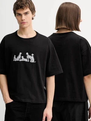 Kaotiko t-shirt bawełniany kolor czarny z aplikacją AR015-01-M002