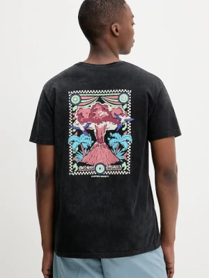 Kaotiko t-shirt bawełniany kolor czarny z nadrukiem AQ042-01-G002