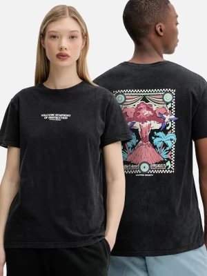 Kaotiko t-shirt bawełniany kolor czarny z nadrukiem AQ042-01-G002