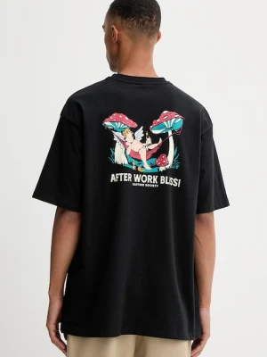 Kaotiko t-shirt bawełniany kolor czarny z nadrukiem AR003-01-G002
