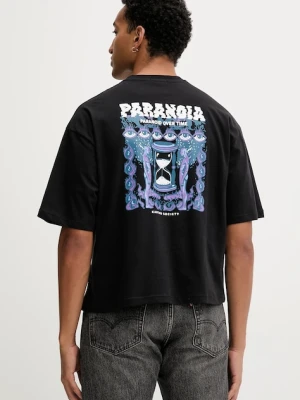 Kaotiko t-shirt bawełniany kolor czarny z nadrukiem AR018-01-M002