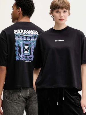 Kaotiko t-shirt bawełniany kolor czarny z nadrukiem AR018-01-M002