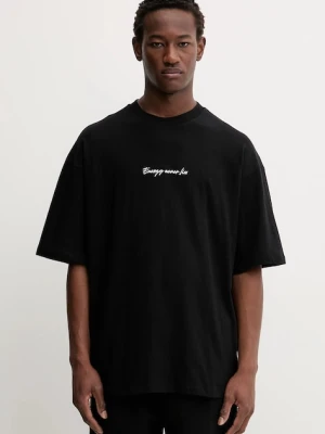 Kaotiko t-shirt bawełniany kolor czarny z nadrukiem AR092-01-G002