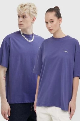 Kaotiko t-shirt bawełniany kolor fioletowy gładki