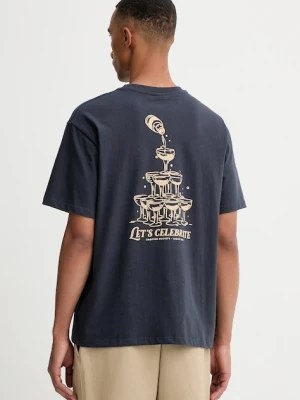 Kaotiko t-shirt bawełniany kolor granatowy z nadrukiem AR020-01-G002
