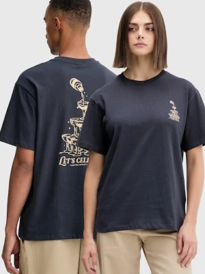 Kaotiko t-shirt bawełniany kolor granatowy z nadrukiem AR020-01-G002