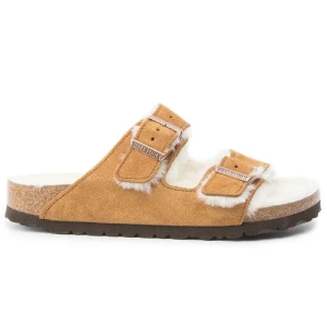 Kapcie Birkenstock Arizona Fur 1001135 Brązowy