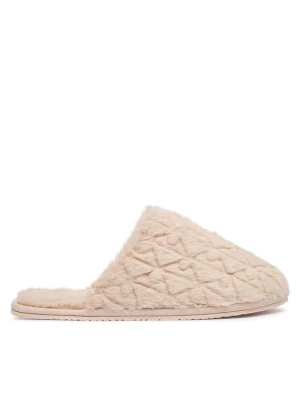 Kapcie Calvin Klein Home Slipper Fur Aop HW0HW03218 Beżowy