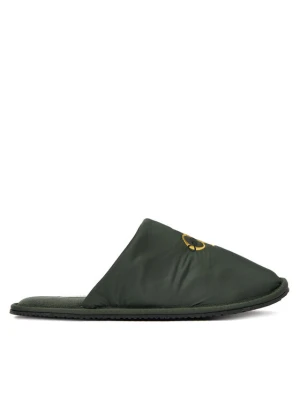 Kapcie Calvin Klein Hotel Slipper Mono Embro YM0YM01392 Zielony