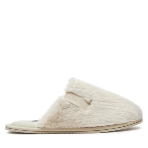 Kapcie Calvin Klein Jeans Hotel Slipper Fur After Glow YW0YW01593 Écru