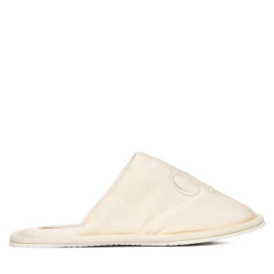 Kapcie Calvin Klein Jeans Slipper Satin Moire YW0YW02053 Écru