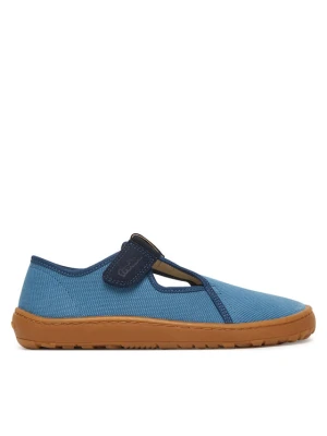 Kapcie Froddo Barefoot Canvas T-Bar G1700439-1 D Niebieski