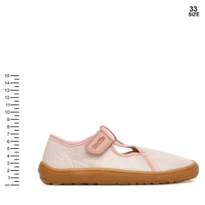 Kapcie Froddo Barefoot Canvas T-Bar G1700439-2 D Różowy