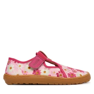 Kapcie Froddo Barefoot Canvas T-Bar G1700439-4 D Różowy