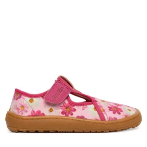 Kapcie Froddo Barefoot Canvas T-Bar G1700439-4 S Różowy