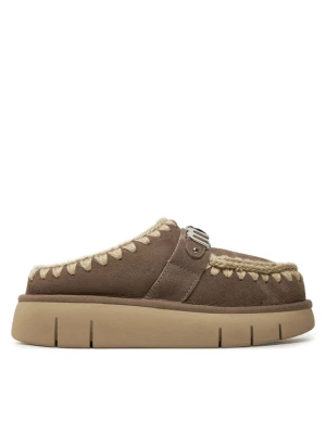Kapcie Mou Bounce Clog Metal Logo FW531001A Brązowy