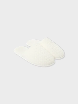 Kapcie mules z bawełną o strukturze plastra miodu Etam