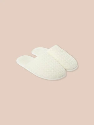 Kapcie mules z bawełną o strukturze plastra miodu Etam