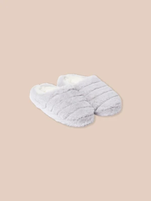 Kapcie mules ze sztucznego futra Etam