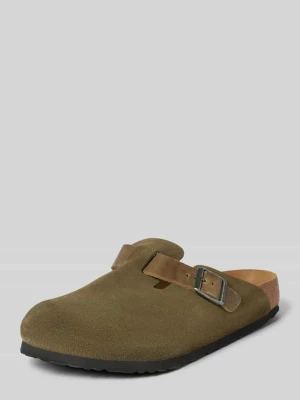 Kapcie skórzane ze sprzączką model ‘Boston’ Birkenstock