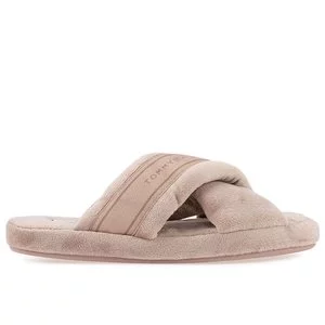 Kapcie Tommy Hilfiger Comfy Home Slippers With Straps FW0FW06587-AE9 - beżowe