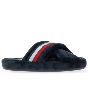 Kapcie Tommy Hilfiger Comfy Home Slippers With Straps FW0FW06587-DW5 - granatowe