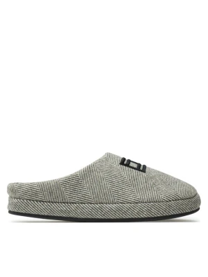 Kapcie Tommy Hilfiger Flag Herringbone House Shoe FM0FM05304 Szary