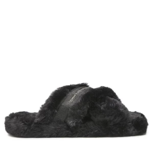 Kapcie Tommy Hilfiger Fur Home Slippers Wiht Straps FW0FW06889 Czarny