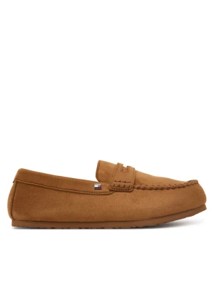 Kapcie Tommy Hilfiger Hilfiger Driver House Shoe FM0FM06012 Brązowy jasny