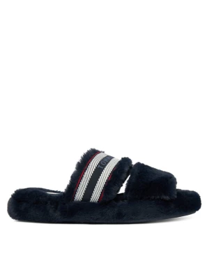 Kapcie Tommy Hilfiger Hilfiger Fur Slipper FW0FW08854 Granatowy