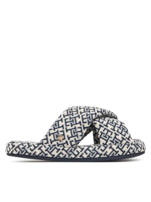 Kapcie Tommy Hilfiger Th Feminine House Shoes Monogram FW0FW09631 Kremowy