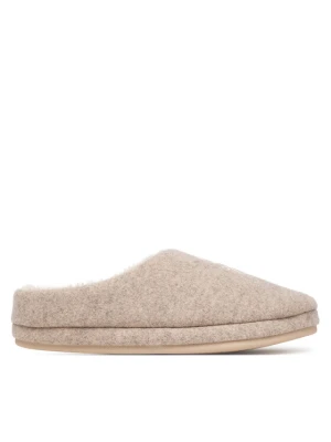 Kapcie Tommy Hilfiger Th House Shoe Flannel FW0FW09699 Beżowy