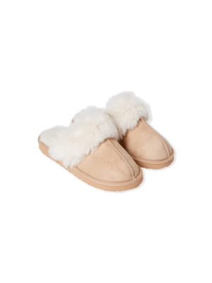 Kapcie typu mules Etam creme
