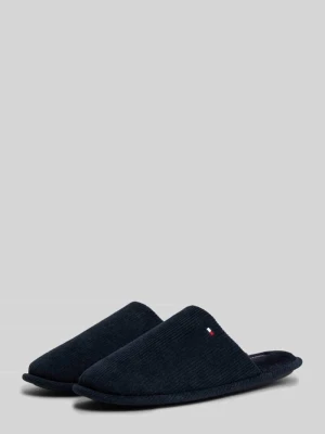 Kapcie z detal z logo Tommy Hilfiger Granatowy