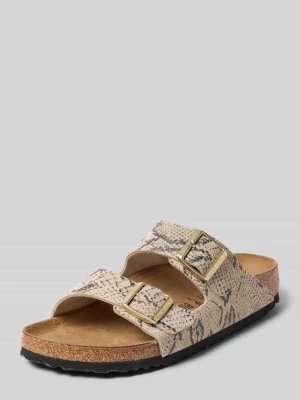 Kapcie z naturalnej skóry model 'Arizona' Birkenstock Złamany biały