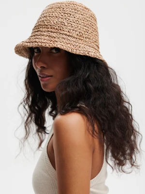 KAPELUSZ BUCKET KARMELOWY One size - Flawless Kamelowy
