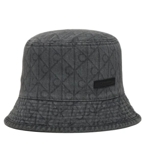 Kapelusz Calvin Klein Denim Emblem Burnout Bucket LV04F5043G Szary