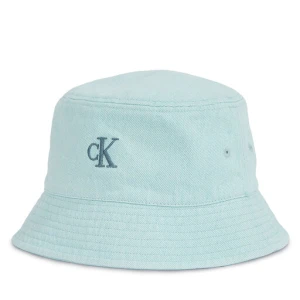 Kapelusz Calvin Klein Embro Monogram Denim Bucket Hat LV04K5021G Błękitny
