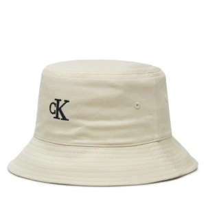 Kapelusz Calvin Klein Jeans Embroidered Monogram Bucket Hat LV04K5020G Biały