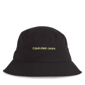 Kapelusz Calvin Klein Jeans Institutional Bucket Hat K50K511795 Black/Sharp Green 0GX
