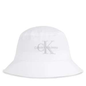 Kapelusz Calvin Klein Jeans Monogram Bucket Hat K60K611029 White/Silver Logo 0LI