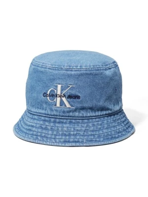 Kapelusz Calvin Klein niebieski denim