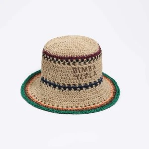 Kapelusz papierowa rafia naturalny paski wielobarwny BIMBA Y LOLA