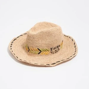 Kapelusz rafia naturalna haft wielobarwny BIMBA Y LOLA
