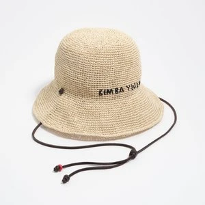 Kapelusz rafia papierowa naturalna skórzane wstawki BIMBA Y LOLA