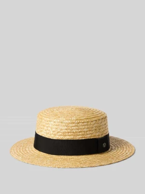 Kapelusz słomiany z opaską na kapelusz model 'Boater' Loevenich