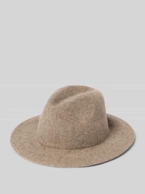 Kapelusz z mieszanki wełny z detalem z logo Model 'Fedora' Loevenich