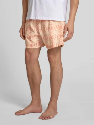 Kąpielówki w całościowym wzorze z elastycznym pasem BOARDIES