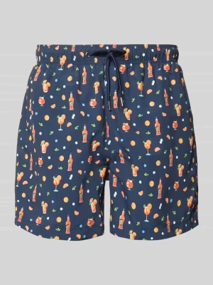 Kąpielówki w całościowym wzorze z elastycznym pasem MCNEAL