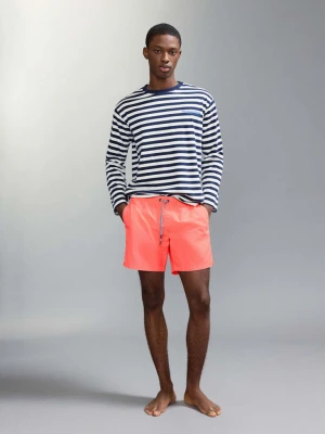 Kąpielówki z troczkami i teksturą mandarynkowy - Chłopak - - MANGO TEEN